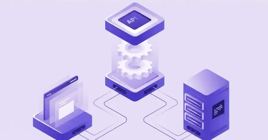 Concept illustration of an AI service workflow interface
